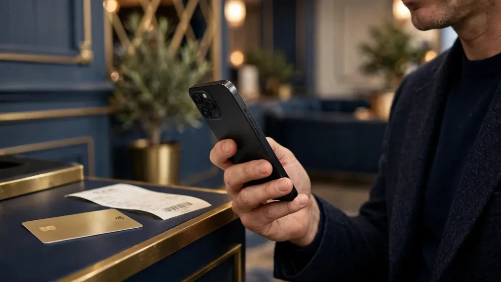 UK adult using phone-bill payment near a casino cashier